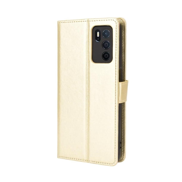 Funda tipo libro para OPPO A16/A16S/A54S, cartera todo‑en‑uno, funda multifuncional con tarjetero y correa de muñeca desmontable