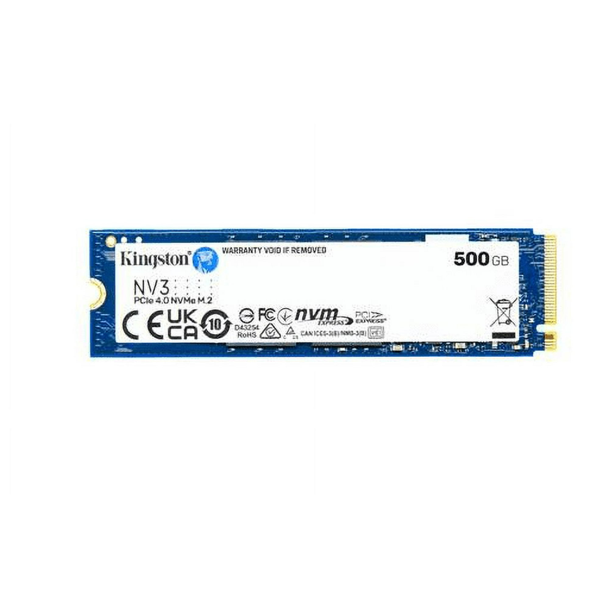 Unidad Ssd Kingston Nv3, 500gb, M.2 2280, Nvme Pcie 4.0 X4, Lectura 6000mb/s Escritura 5000mb/s