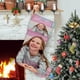 thumbnail image 1 of Like Nastya Tema: Calcetines de Navidad, fino lino blanco para colgar en escaleras y chimenea, decoración navideña para el hogar, regalo de Navidad.54cm×38cm, 1 of 5
