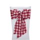 thumbnail image 1 of Chaise Bows Sashes LA Linen a cuadros, paquete de 10 unidades, color rojo/blanco, 7 x 108 cm, 1 of 2