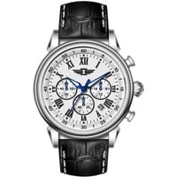 Reloj Invicta I By Mens 90242002 Stainless Steel Watch With Black Leather Band