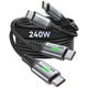 thumbnail image 1 of Cable USB C INIU de 3 pies, 2 unidades, 240 W, carga rápida para iPhone, 1 of 7