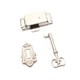 thumbnail image 3 of 3x Cerradura Para Puerta De Gabinete Diseño Antiguo Resistente Para Cajas De Joyería Puertas De Muebles Níquel Blanco, 3 of 5