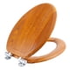 thumbnail image 1 of Asiento de Inodoro Angel Shield Alargado de Madera con Cierre Suave, 1 of 8