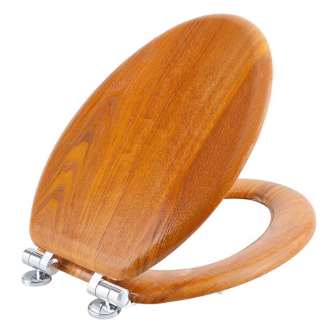 Asiento De Inodoro Angel Shield Alargado De Madera Con Cierre Suave