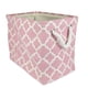 thumbnail image 1 of Contenedor de almacenamiento DII con celosía de poliéster con asas, tamaño mediano, color rosa, 1 of 8