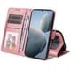 thumbnail image 3 of Funda Billetera para Xiaomi Poco F6 Pro con Porta Tarjetas y Soporte Ajustable Rosa, 3 of 5