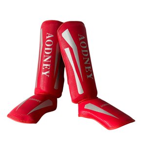 Ioensy - Espinilleras Para Kickboxing, Muay Thai, Almohadillas Para El Empeine De Las Espinillas Para Lucha, Sanda, Karate, Color Rojo, Talla M