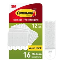 Tiras Para Colgar Cuadros 3M Command, 10 Kg, Tamaño Mediano, 16 Pares