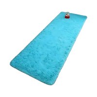 Fei Ya - Pasillera Alfombra Peluda Liviana 70X150 Ultra Suave Celeste
