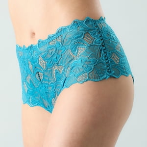 Pantaleta Encaje Pasamanería Y Lycra Flores Mujer 1733-182