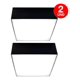 thumbnail image 1 of Pack 2 Plafon Panel Led Cuad Sob Itd Decorativo 12w 6000k negro, 1 of 7
