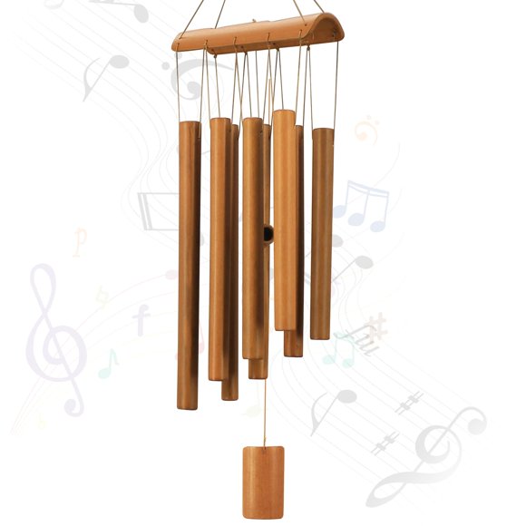 Campanillas De Viento De Bambú Para Exteriores Regalo De Condolencia 63 Cm