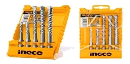 Set Brocas Sds Plus Para Concreto 5 Piezas Industrial 6-12Mm Ingco Akd2052