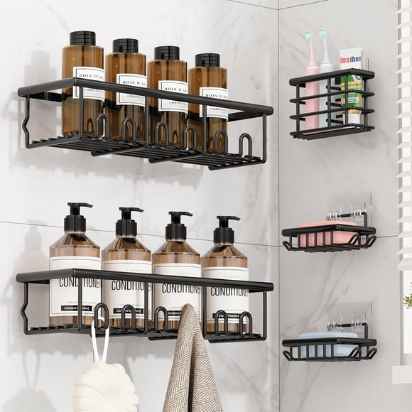 Organizador de ducha adhesivo Zeawec de 40 lb