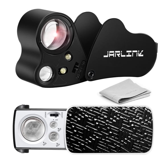 Lupa para joyeros JARLINK 30 X 60 X 90 X iluminada con luz UV