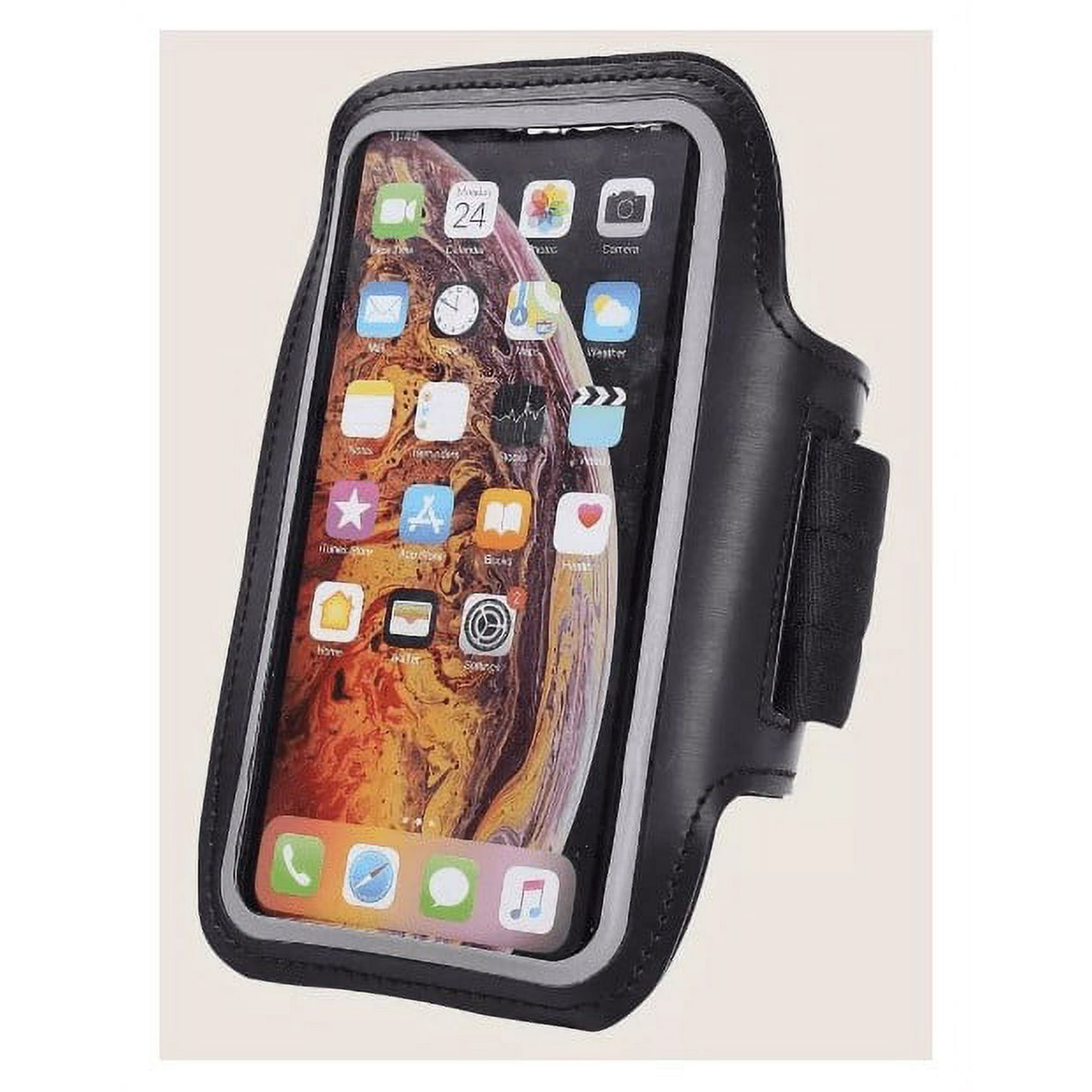 Brazalete De Teléfono Celular Para Correr Deportivo Trotar Negro