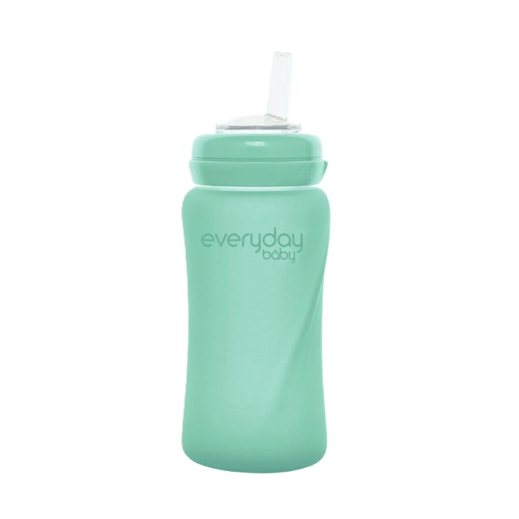 Everyday Baby - Mamadera De Vidrio Con Bombilla 240 Ml Verde