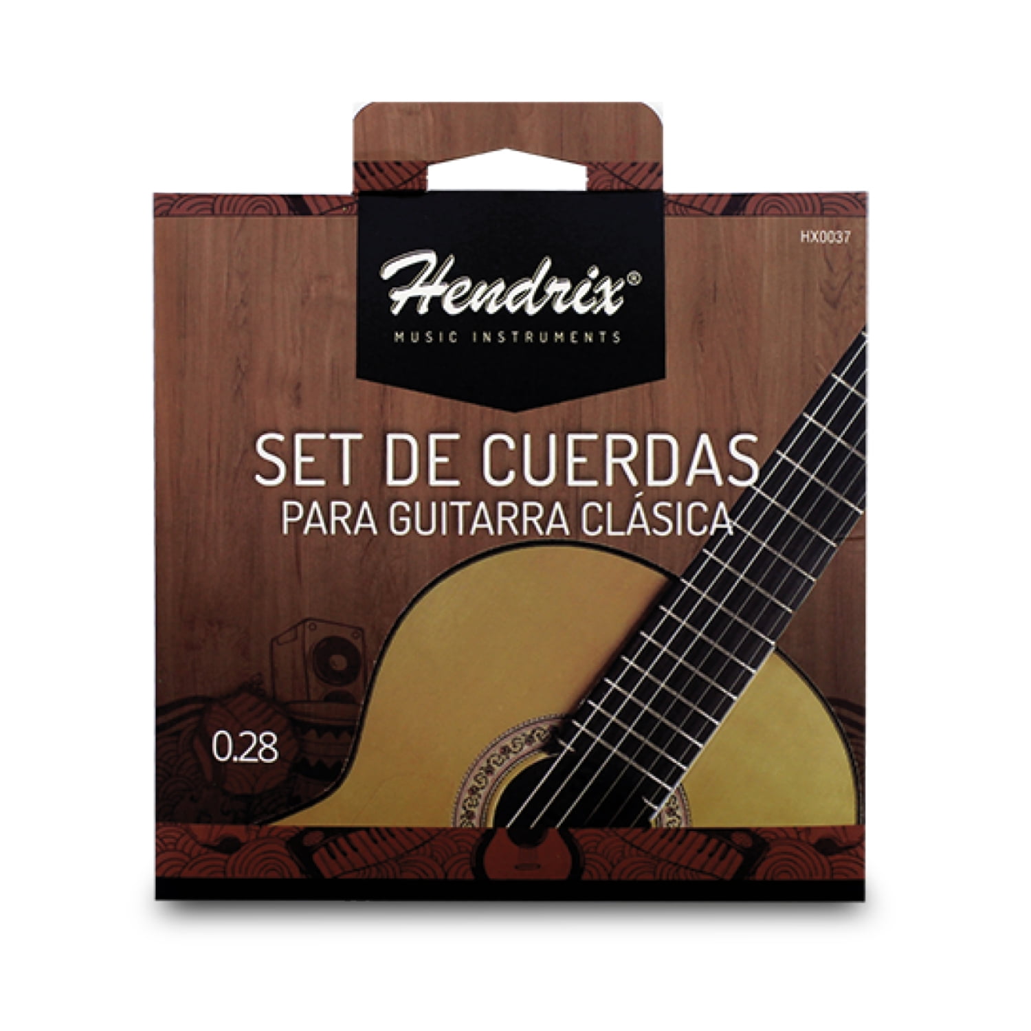 Hendrix - Set De Cuerdas Para Guitarra Clásica Espesor 0.28 - Ps