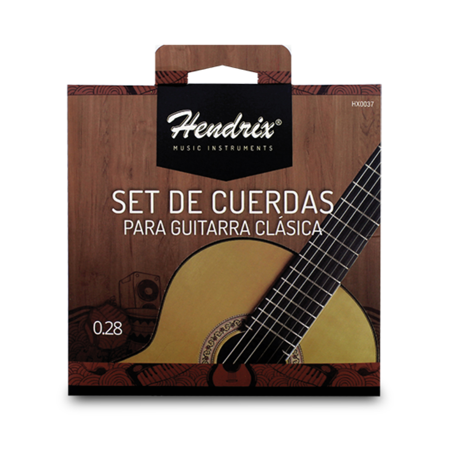 Hendrix - Set De Cuerdas Para Guitarra Clásica Espesor 0.28 - Ps