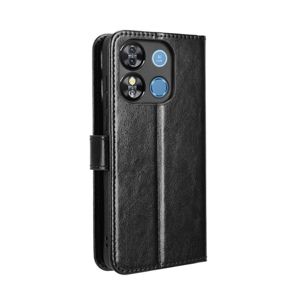 Funda tipo libro para Oukitel C57S, cartera todo‑en‑uno, funda multifuncional con tarjetero y correa de muñeca desmontable
