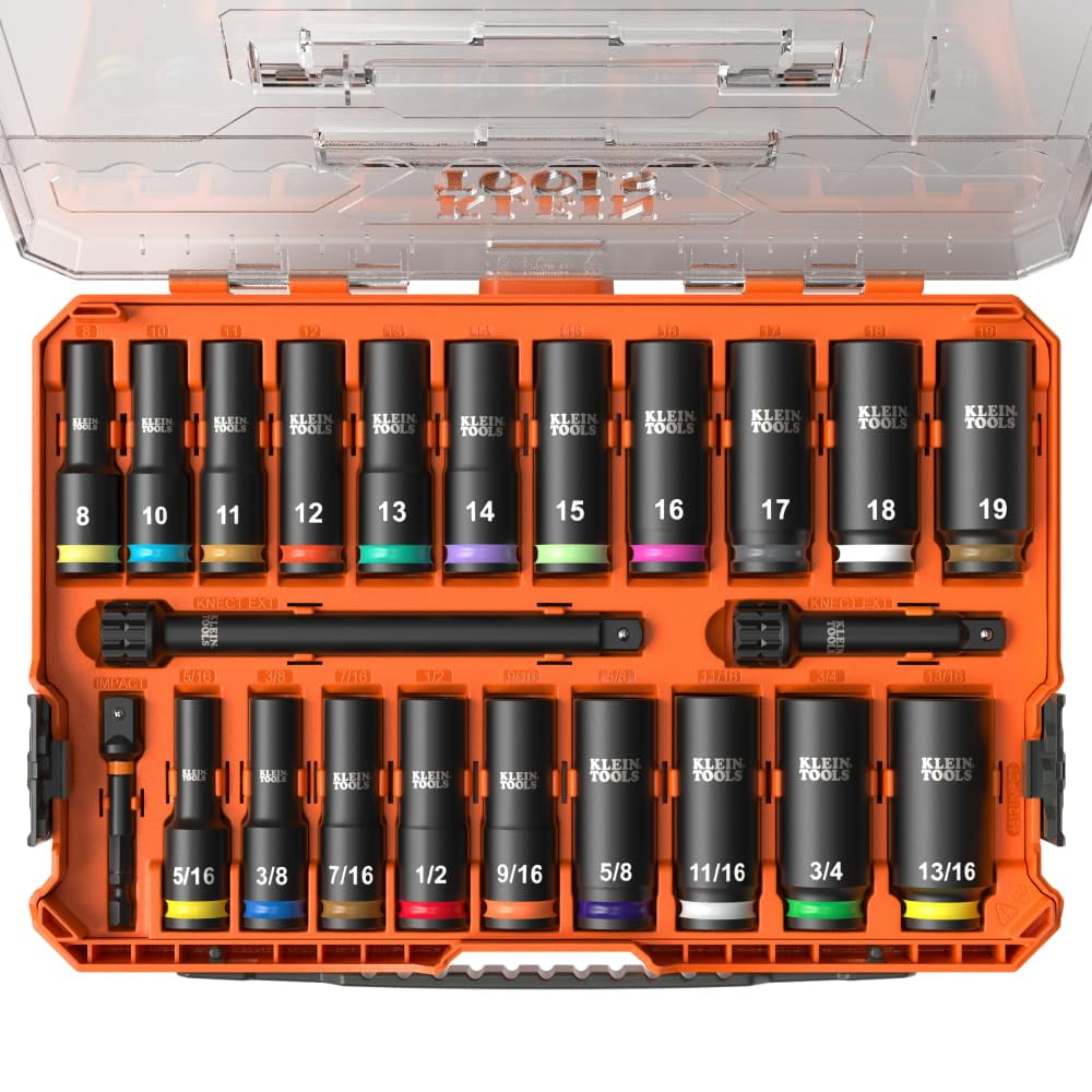Juego De Dados De Impacto Klein Tools 65121impct De 23 Piezas Sae Y Métricos