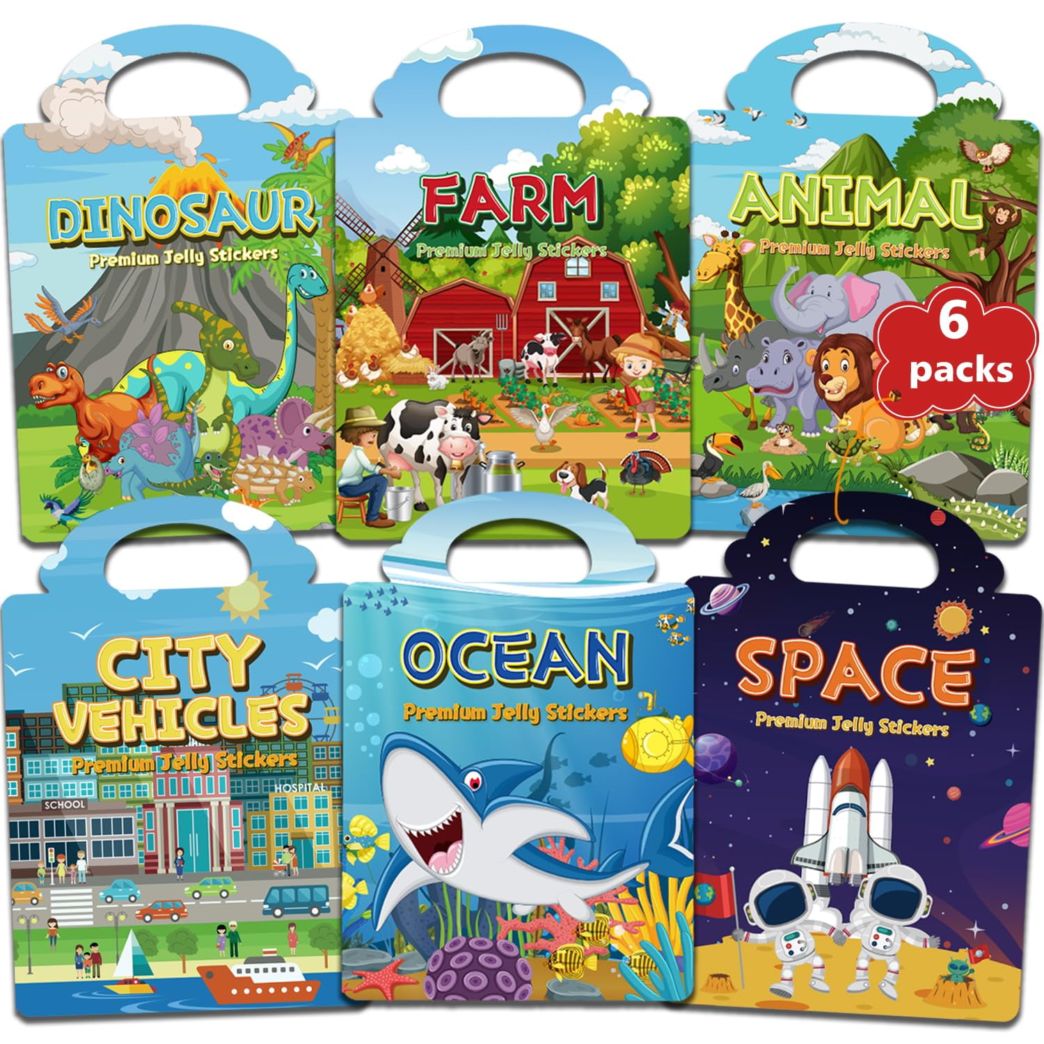 Libros De Pegatinas Creativetrees, 6 Juegos Para Niños Pequeños De 3 A 6 Años