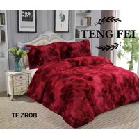 Aladdins Shop - Cobertor De Invierno Peludo Con Chiporro 2 Plazas Burdeo Jaspeado