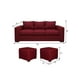 thumbnail image 3 of Sofá Cedric 3 cuerpos + 2 Pouf Rojo, 3 of 4