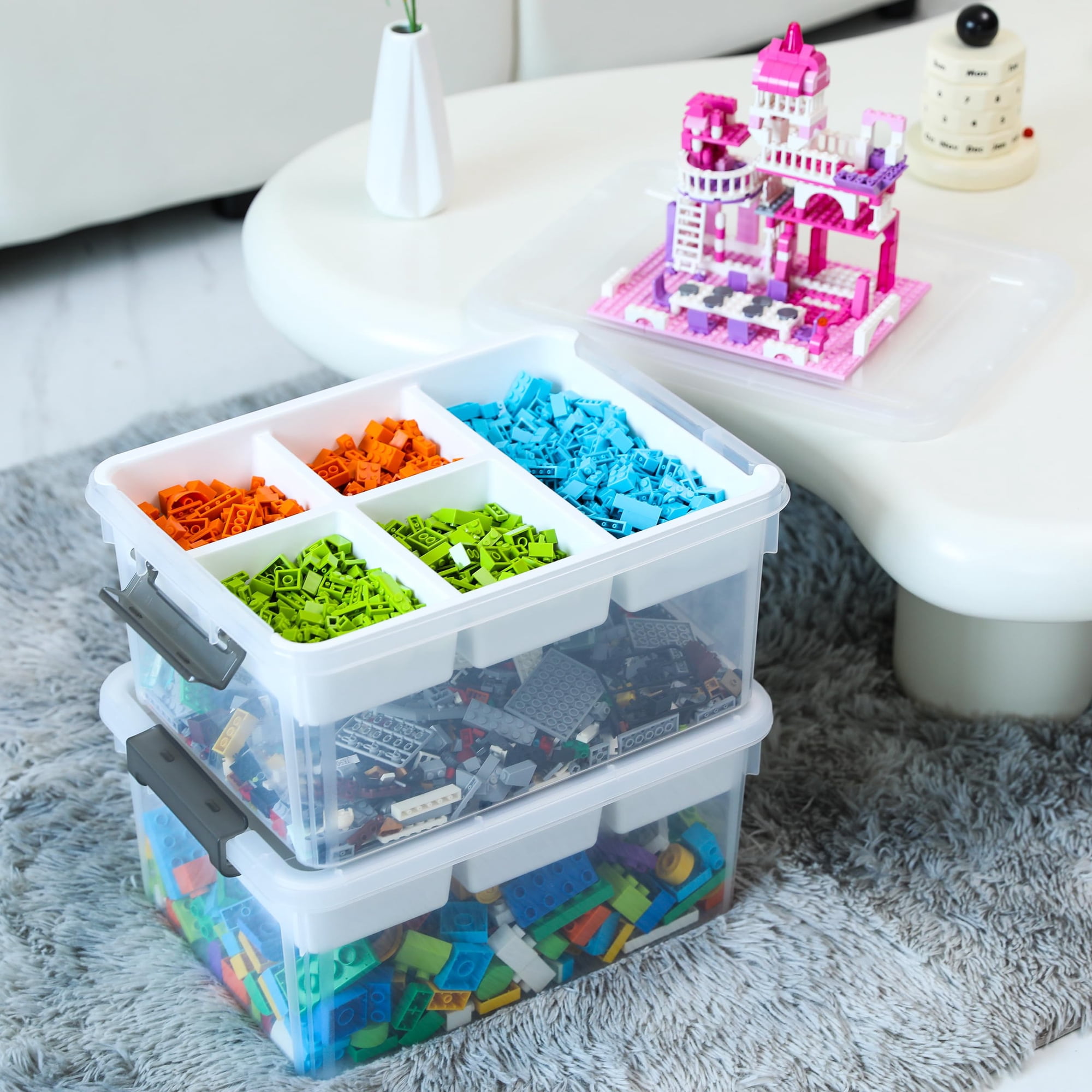 Itylife Citylife - Caja De Almacenamiento Citylife De 17 Litros Con Bandeja Extraíble Y Organizador Para Manualidades, 2 Unidades
