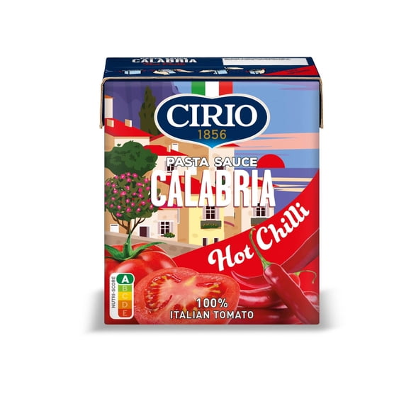 Salsa Tomate Calabria con Chili Caja, 340 g