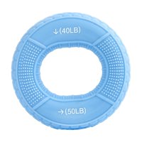 Magideal - Fortalecedor De Agarre De Mano Entrenador De Fuerza De Agarre Anillos De Silicona Ejercitador De Dedos De Fitness Para Mujeres Hombres Construcción De Azul 40 Libras 50 Libras