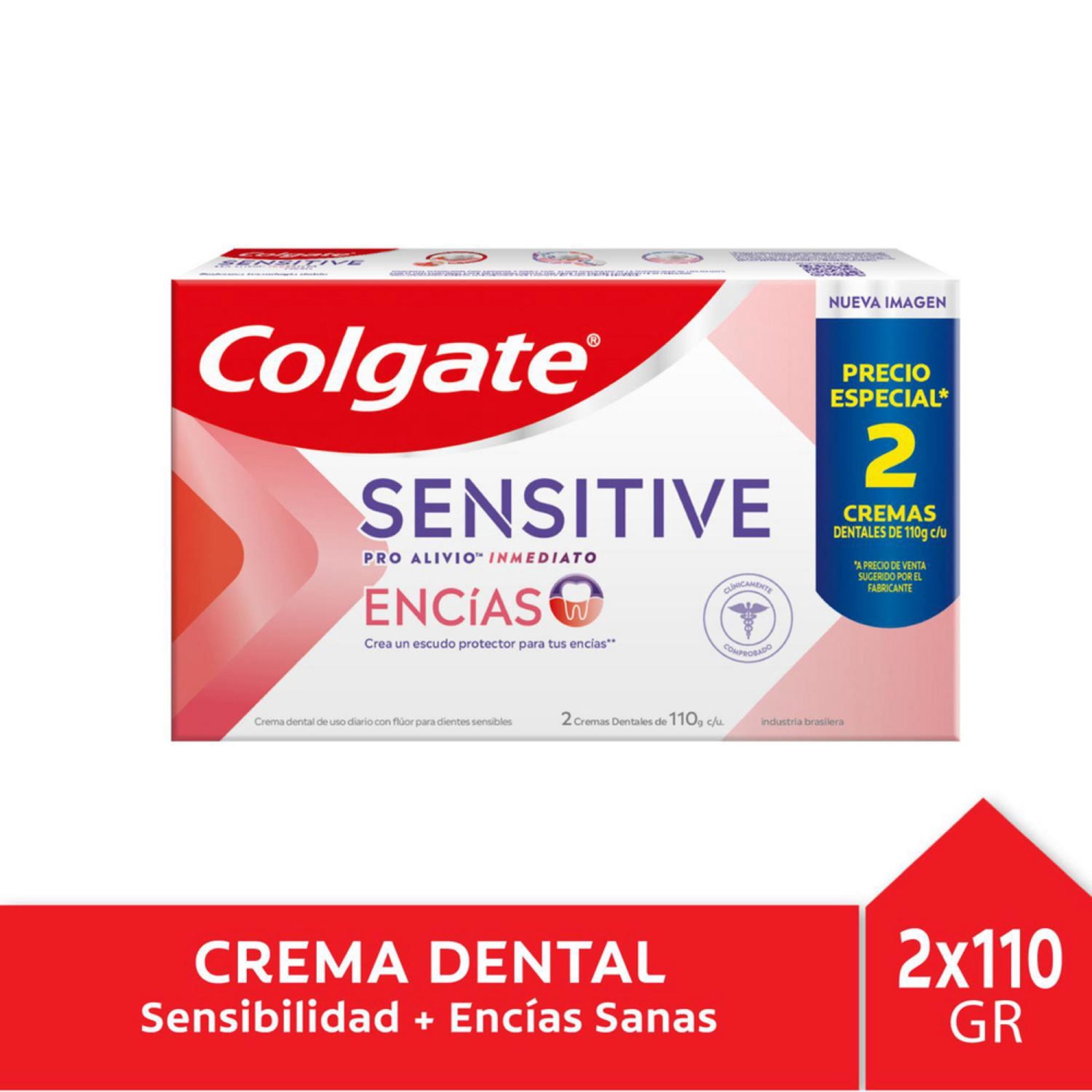 Crema Dental Con Flúor Pasta Dental Colgate Sensitive Pro-alivio Inmedíato Encias