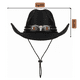 thumbnail image 4 of Sombrero Vaquero Estilo Western Cowboy Unisex Adulto Negro Talla Única, 4 of 7
