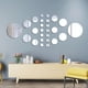 thumbnail image 1 of Xiao Hua 26 Piezas de stickers de Pared de Espejo 3D Removibles, stickers Circulares, Murales de Arte, Decoración DIY para Hogar y Habitación (Plateado), 1 of 4
