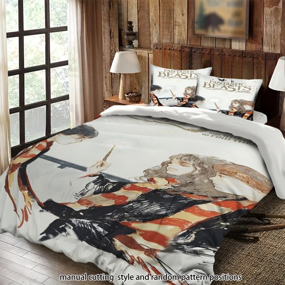 Bedding Warner Bros Character Interactive Magic Wand and Scarf Theme Suitable for All Seasons Machine Washable Includes Pillowcases Suitable for Bedrooms Guest