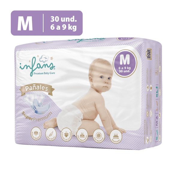 Talla M Pañales Desechables Pack 30 Unidades