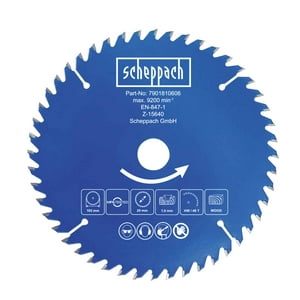 Disco Sierra Circular 6 1/2″ | 48 Dientes | Madera | – Scheppach
