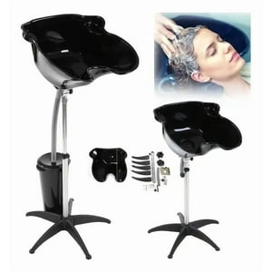 Linastore - Lavapelo Portátil Con Deposito De Agua Para Peluqueria Negro