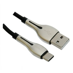 Tecmaster - Cable Tipo C Nylon Reforzado 31A Negro