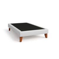 Ethan Desing - Base Cama 1.5 Plazas 105X190 Gris Claro Perla En Lino