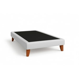 Ethan Desing - Base Cama 1.5 Plazas 105X190 Gris Claro Perla En Lino