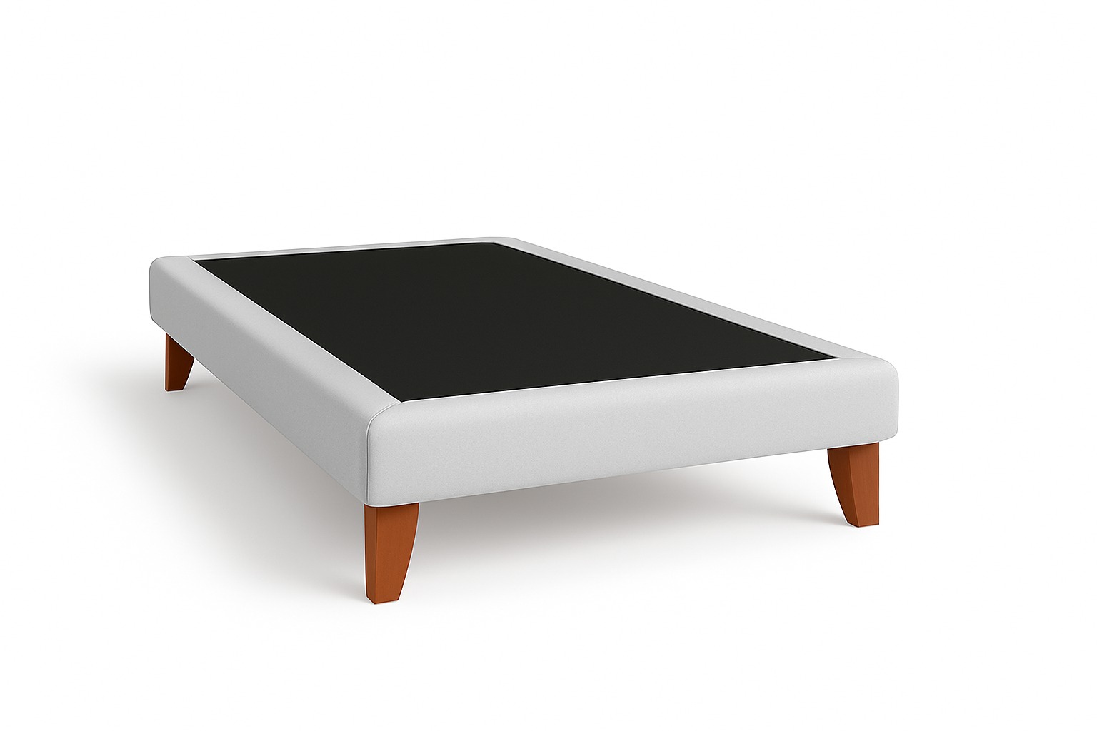 Ethan Desing - Base Cama 1.5 Plazas 105X190 Gris Claro Perla En Lino