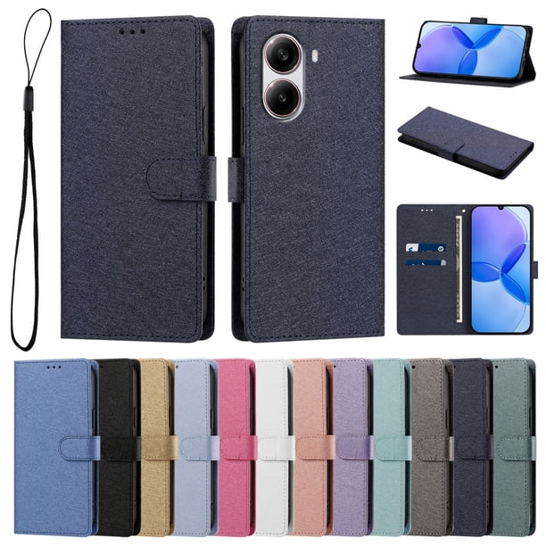 Cartera Funda para Xiaomi Poco X7 Pro 5G Carga Inalámbrica, Azul Marino