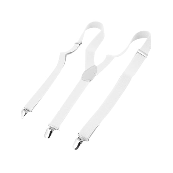 INSPIRE CHIC Abrazadera de Metal en Forma de Y Ajustable Tirantes con Clip Blanco Talla Única