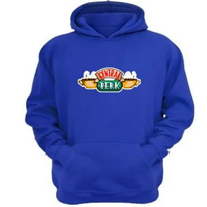 Genérico - Polerón Canguro Central Perk Azul Talla Xs Unisex