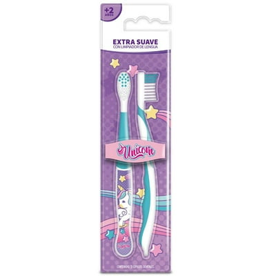 Pack 2 Cepillos Dentales Suave Unicornio 1 Un Gelatti