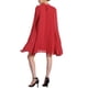 thumbnail image 3 of Vestido con Capa de Gasa para Mujer INSPIRE CHIC, Vestido Flowy con Mangas de Capa, Vestido Plisado Rojo L, 3 of 6