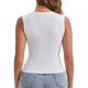 thumbnail image 3 of INSPIRE CHIC Camisola Larga de Mujer con Tirantes Anchos, Cuello Cuadrado, Sin Relleno, Mangas de Avión, Adelgazante, Sólida, Talla L, Blanca, 3 of 6