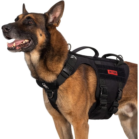 Arnés para perros OneTigris Tactical METALL, grande, con hebillas de metal